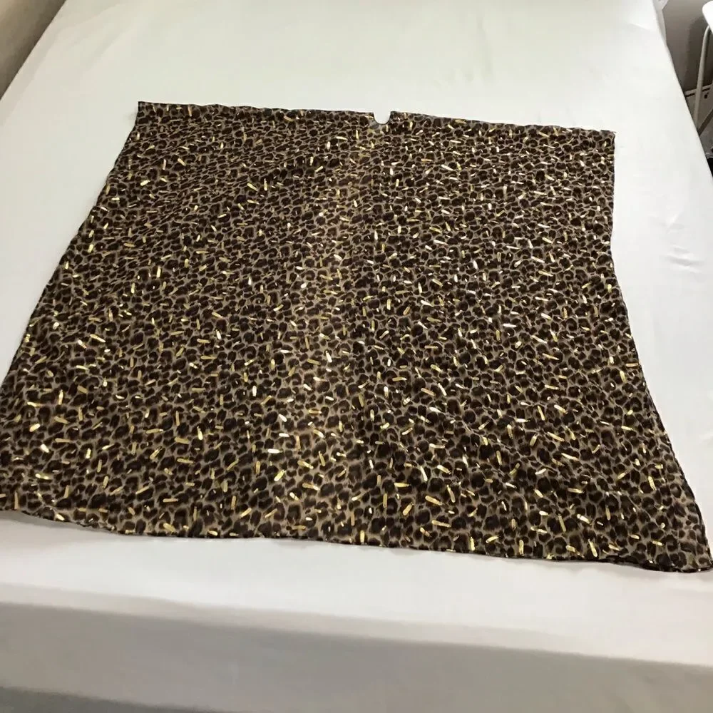 Jessica McClintock Brown Gold Animal Print Shawl